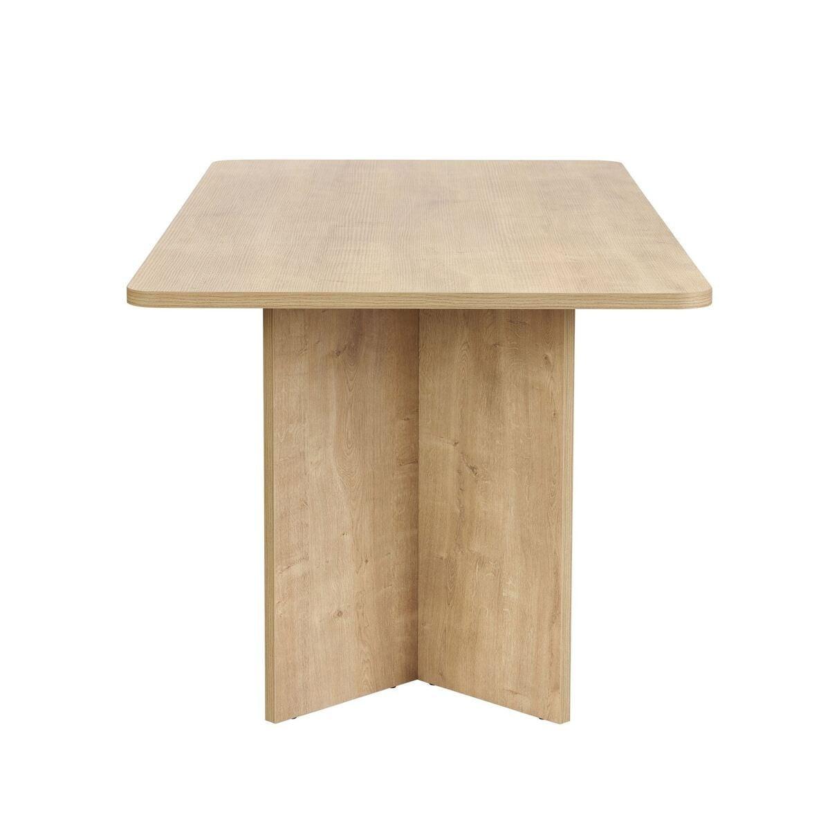 ESSTISCH mit rechteckiger Tischplatte 35/46/180 cm - Eichefarben, Holzwerkstoff (96/90/75cm) - Calicosy