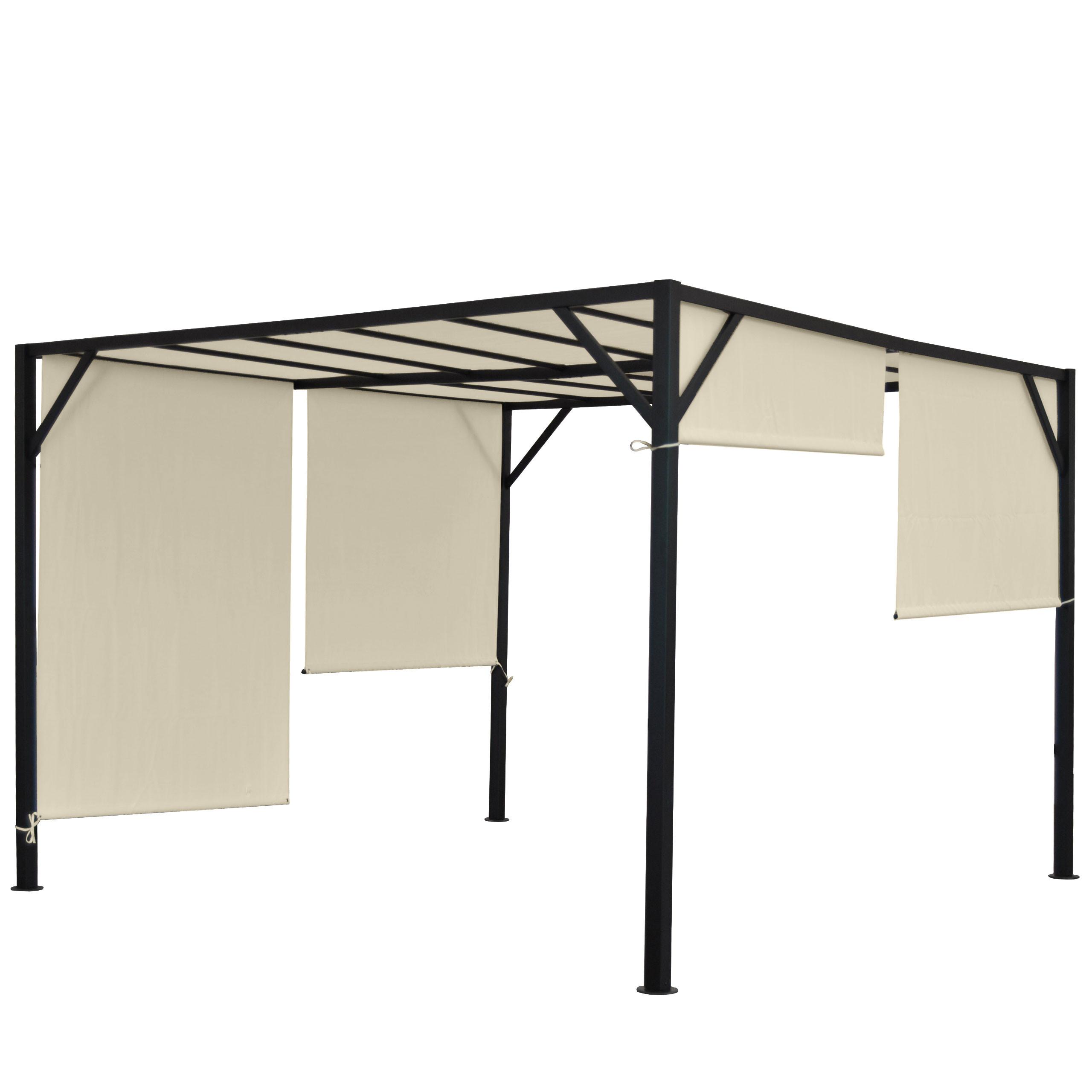 PERGOLA BEJA Cremeweiß - Weiß, Metall (305/212/305cm) - MCW