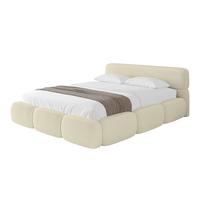 POLSTERBETT mit Bettkasten und Lattenrost, Boxbett ohne Matratze - ELVA-v1 180x200 Beige - Beige, Holzwerkstoff/Textil (180/200cm) - ALTDECOR