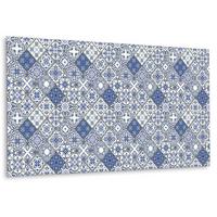 SELBSTKLEBENDES WANDPANEL 100x50 cm - Portugiesisches Muster - Blau, Textil (100/1.6/50cm) - TULUP