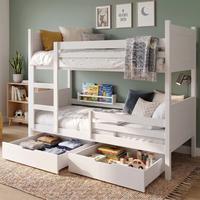 ETAGENBETT MIT MATRATZEN Frello 80x180 cm - Weiß, Holz (80/180cm) - Selsey
