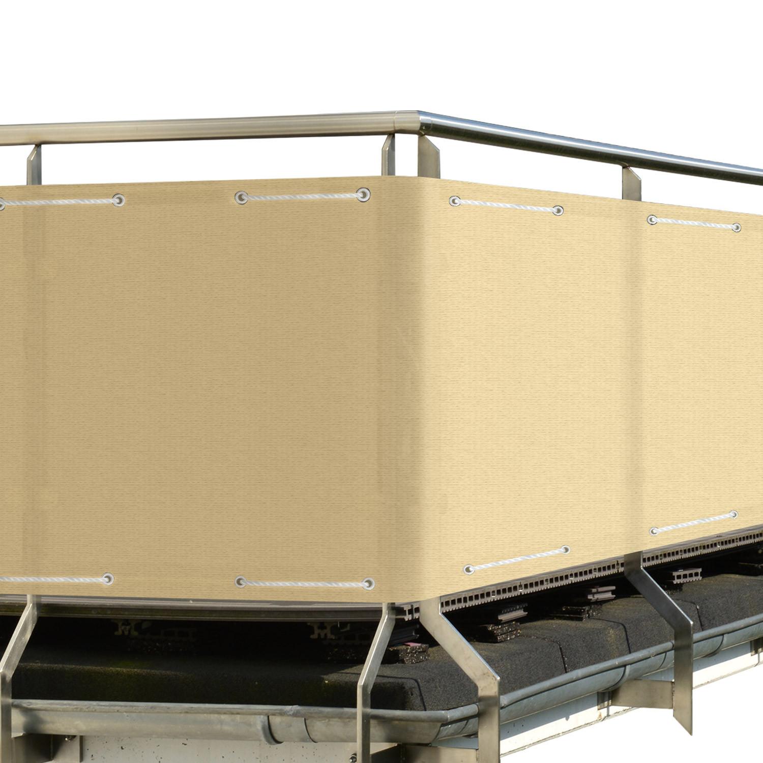 BALKONUMSPANNUNG SolVision HB2 90/500 cm Creme Polyethylen - Creme, Kunststoff (500/90cm) - Sol Royal