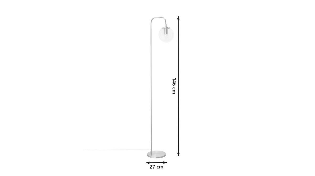 STEHLAMPE BRIXEN Bronze Glas - Bronzefarben, Glas (27/27/146cm) - KAWOLA