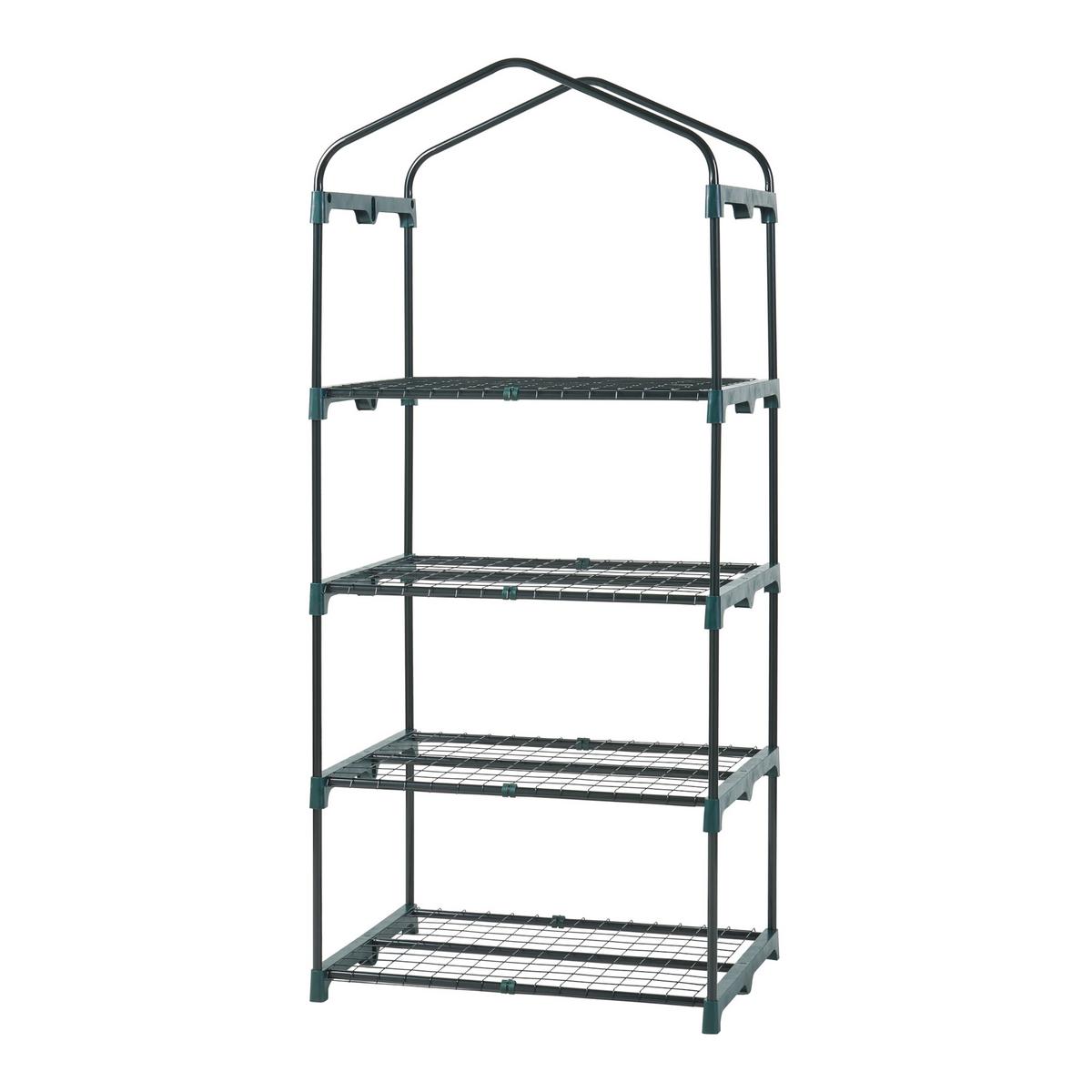 GEWÄCHSHAUS Chaam - Grün, Metall (69/158/49cm) - [en.casa]