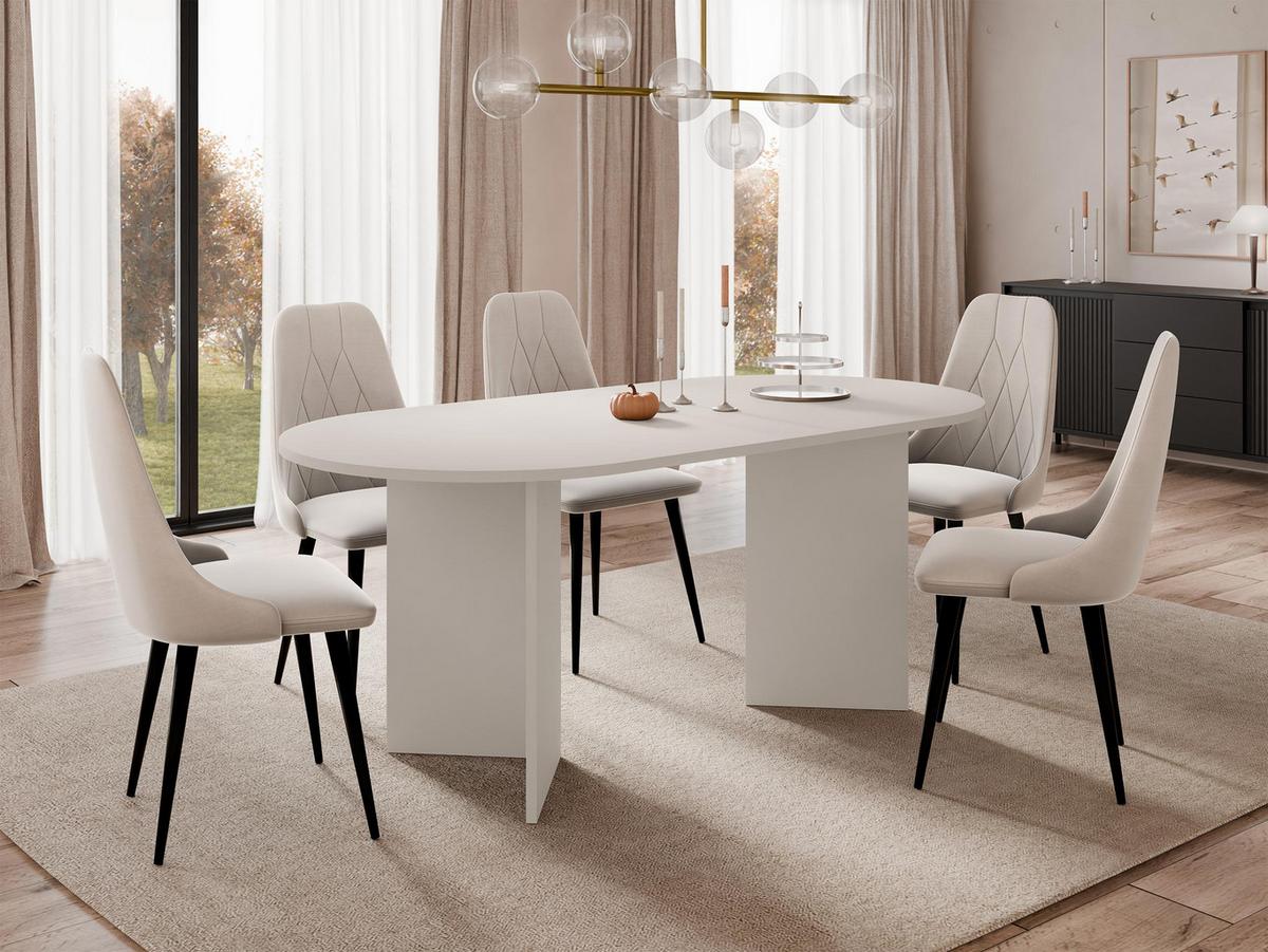 ESSTISCH Gelizo 22 mm - Sandfarben, Holzwerkstoff (90/185/75cm) - MIRJAN24