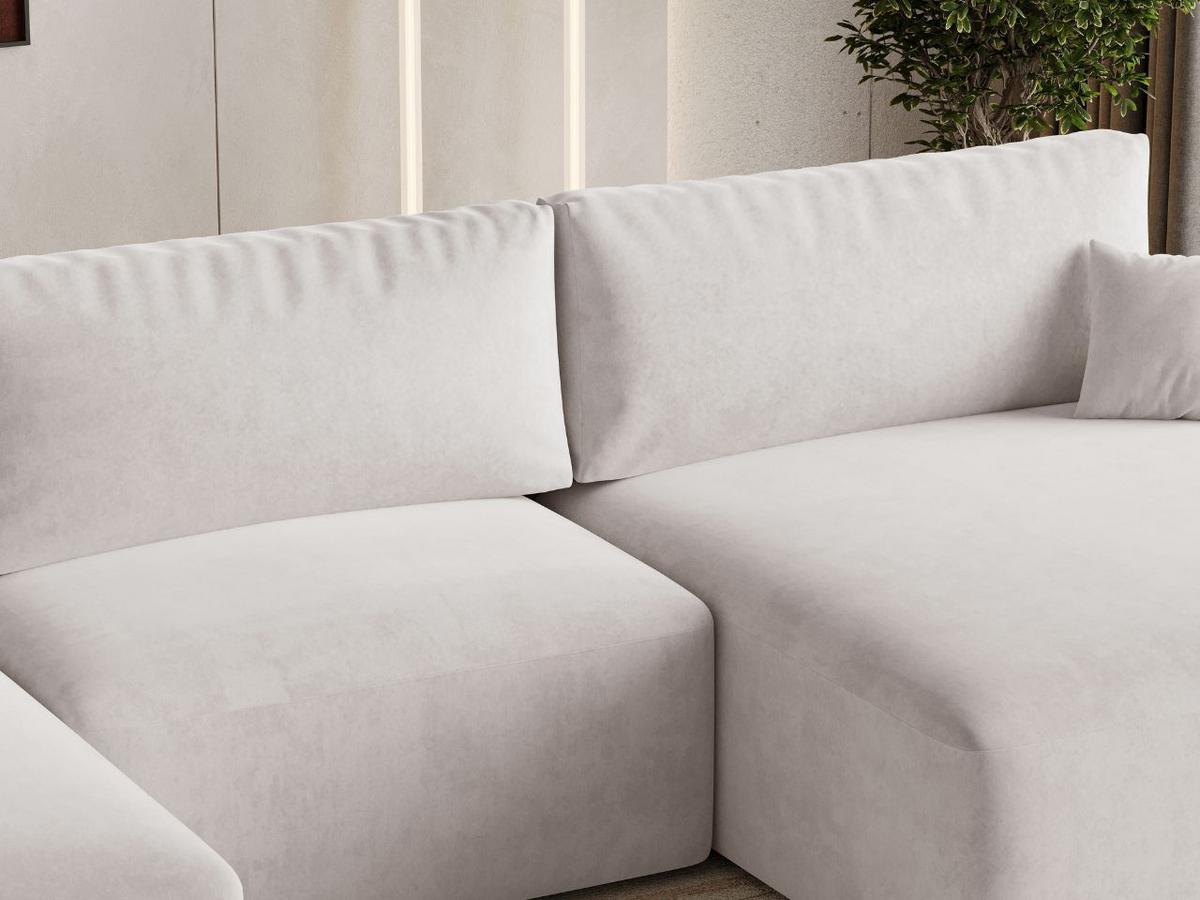 ECKSOFA U Serene Grau - Grau, Holz/Textil (391/145cm) - Graingold