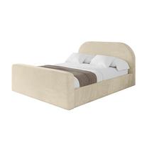 POLSTERBETT mit Bettkasten, Fußteil und Lattenrost, Boxbett ohne Matratze - TIVON-Z 180x200 Beige - Ecru, Holzwerkstoff/Textil (180/200cm) - ALTDECOR