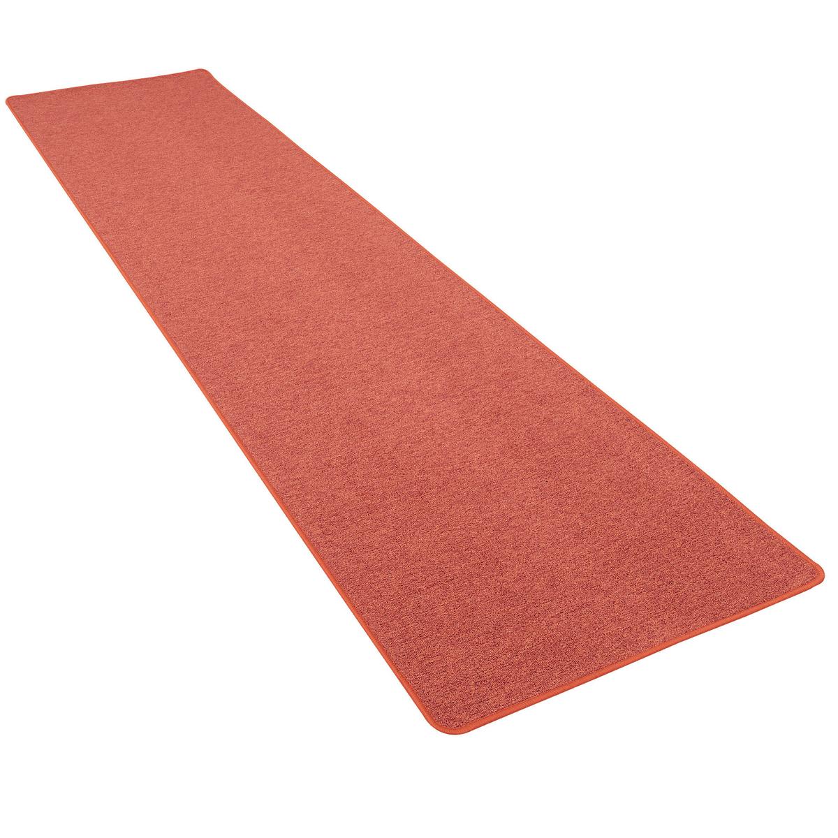 FEINSCHLINGEN VELOUR LÄUFER TEPPICH STRONG - Terracotta, Textil (100/300cm) - Snapstyle