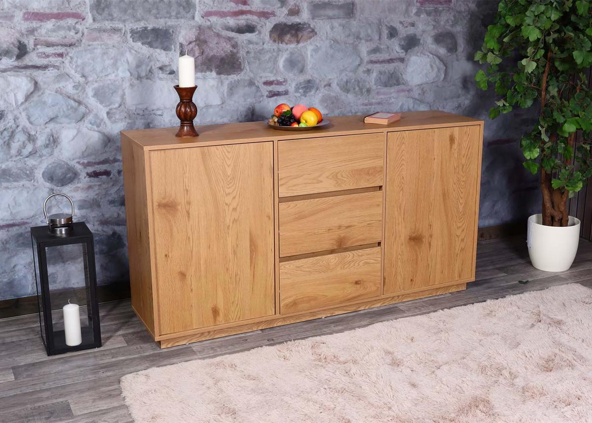 SIDEBOARD Eiche Dekor - Eichefarben, Holz (160/86/40cm) - MCW