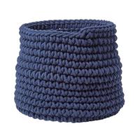 AUFBEWAHRUNGSKORB Baumwolle 42/37 cm - Dunkelblau, Textil (42/42/37cm) - Homescapes