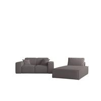 SOFA Sezlong Celes Premium 2er-set - Taupe, Holzwerkstoff/Textil (110/95/194cm) - Fun Möbel