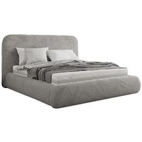 POLSTERBETT BENEA CLASSIC 160/200 - Hellgrau Plüsch - Multipocket-Matratze - Hellgrau, Textil (160/200cm) - MKS