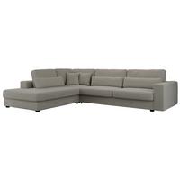 ECKSOFA Savona Grau Boucle - links - Schwarz/Grau, Kunststoff/Textil (316/249cm) - MKS