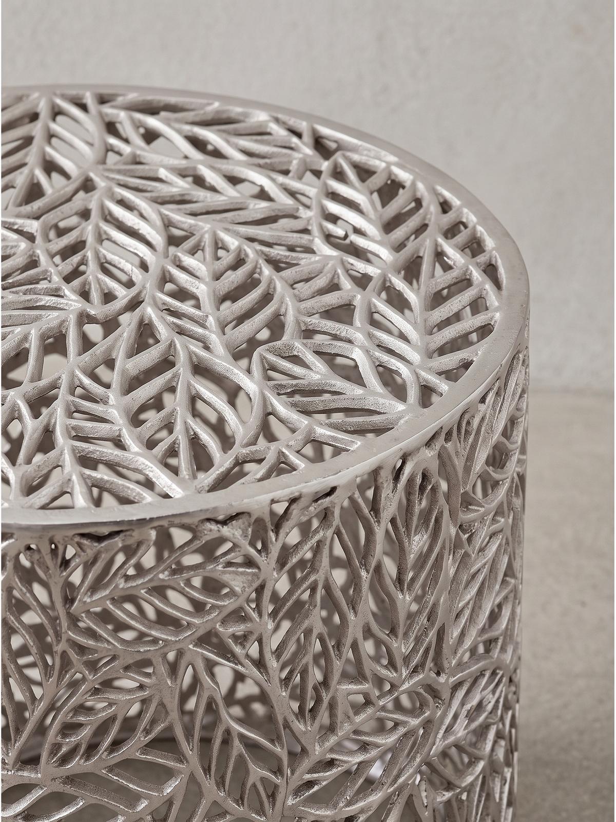 BEISTELLTISCHE 2er-Set RIAZA, Aluminium, Silber, Ø 41 x 42 cm - Silberfarben, Metall (41/41/42cm) - KADIMA DESIGN
