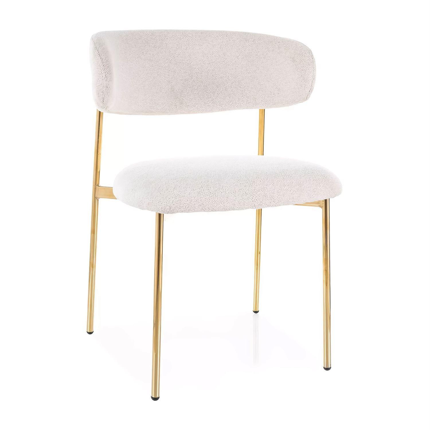POLSTERSTUHL ELYSE GOLD - Beige, Textil (56/80/58cm) - Lookway