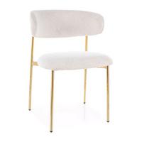 POLSTERSTUHL ELYSE GOLD - Beige, Textil (56/80/58cm) - Lookway