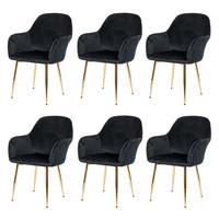 ESSZIMMERSTUHL Schwarz 6er-Set - Schwarz, Textil (57/83/57cm) - MCW