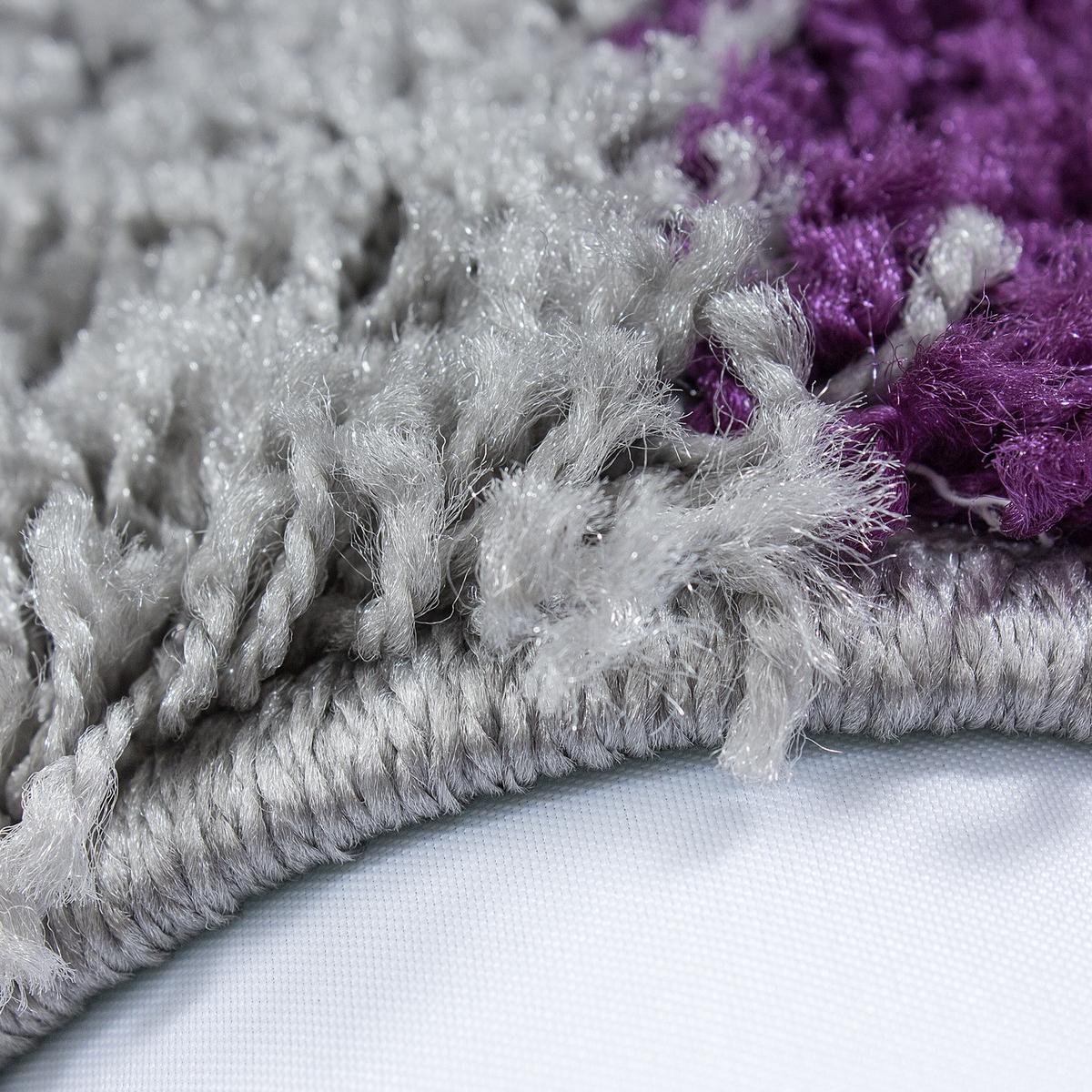HOCHFLORTEPPICH RHEIN, kariert, Violett, 200 x 290 cm - Lila, Textil (290/200cm) - KADIMA DESIGN