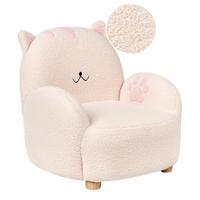 KINDERSESSEL Weiß Zoar - Creme/Braun, Textil (55/59/54cm) - Beliani