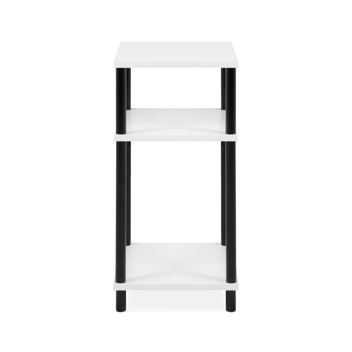 BEISTELLTISCH mit 2 offenen Nischen 30/34/60 cm - Schwarz/Weiß, Holzwerkstoff (35.5/30/60cm) - Calicosy