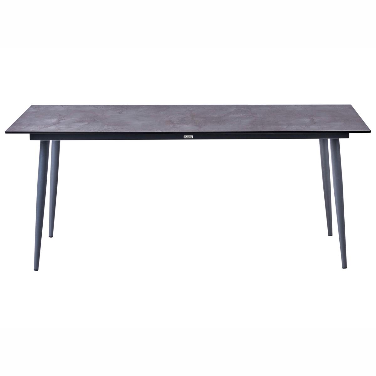 GARTENTISCH 180/90 cm Steinoptik Grau Tolentino - Dunkelgrau, Kunststoff (180/90/75cm) - Beliani