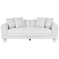 3-SITZER-SOFA Stoff Cremeweiß Pori - Creme, Textil (202/74/93cm) - Beliani