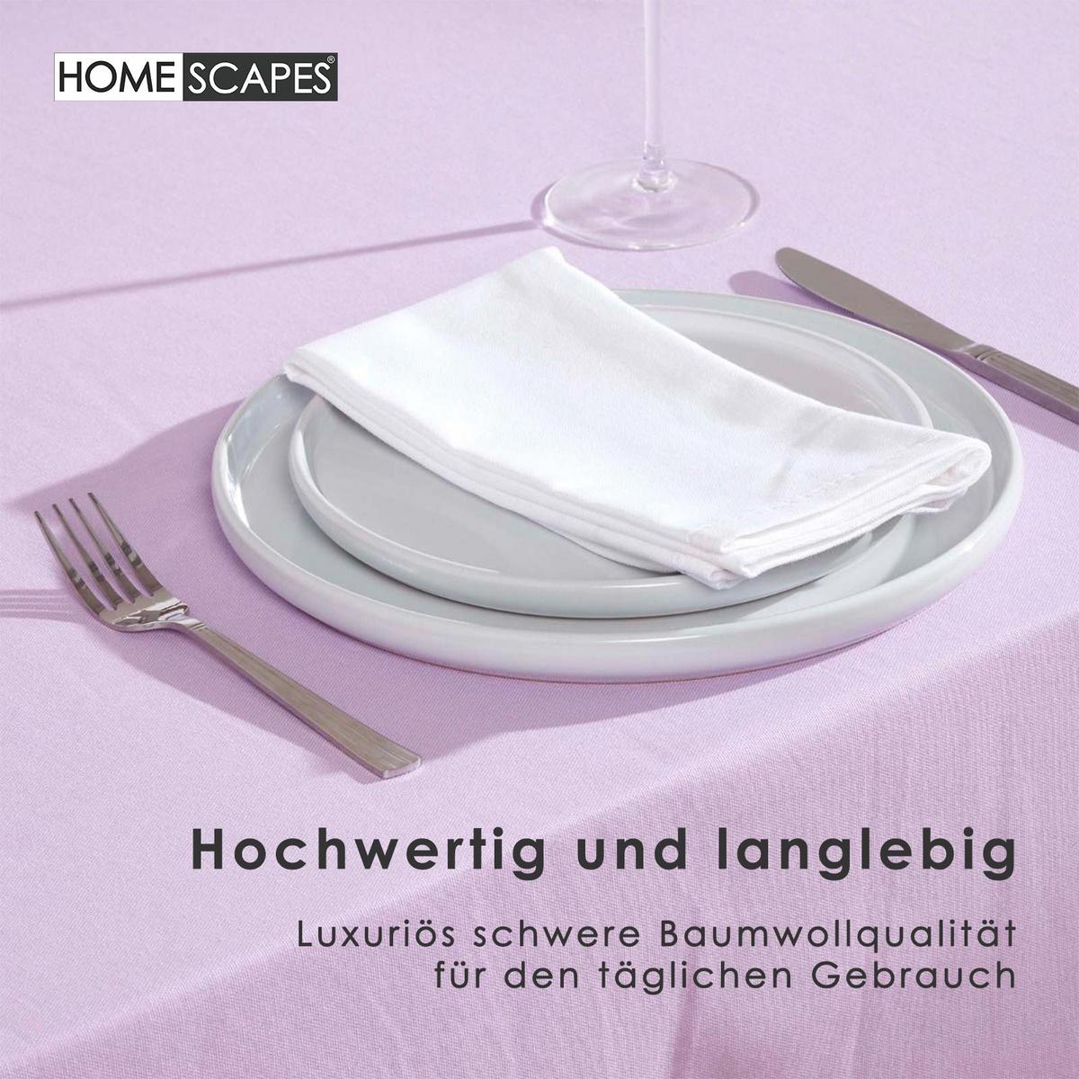 TISCHDECKE flieder 137/137 cm, 100% Baumwolle - Flieder, Textil (137/137cm) - Homescapes