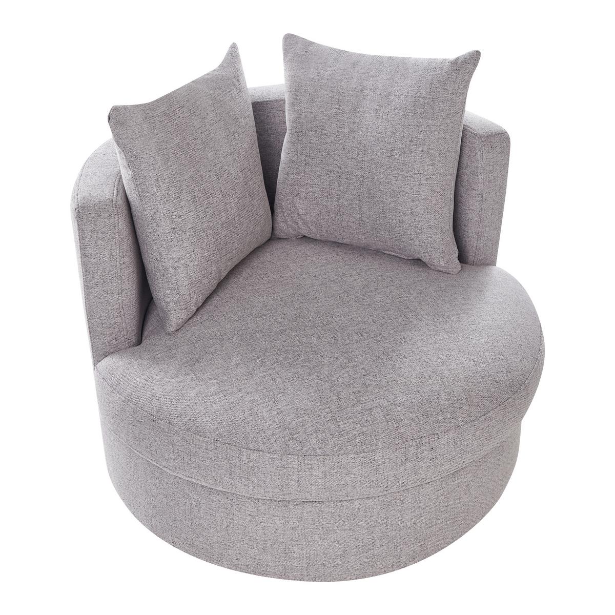 SESSEL Hellgrau Dalby - Grau, Textil (82/61/82cm) - Beliani
