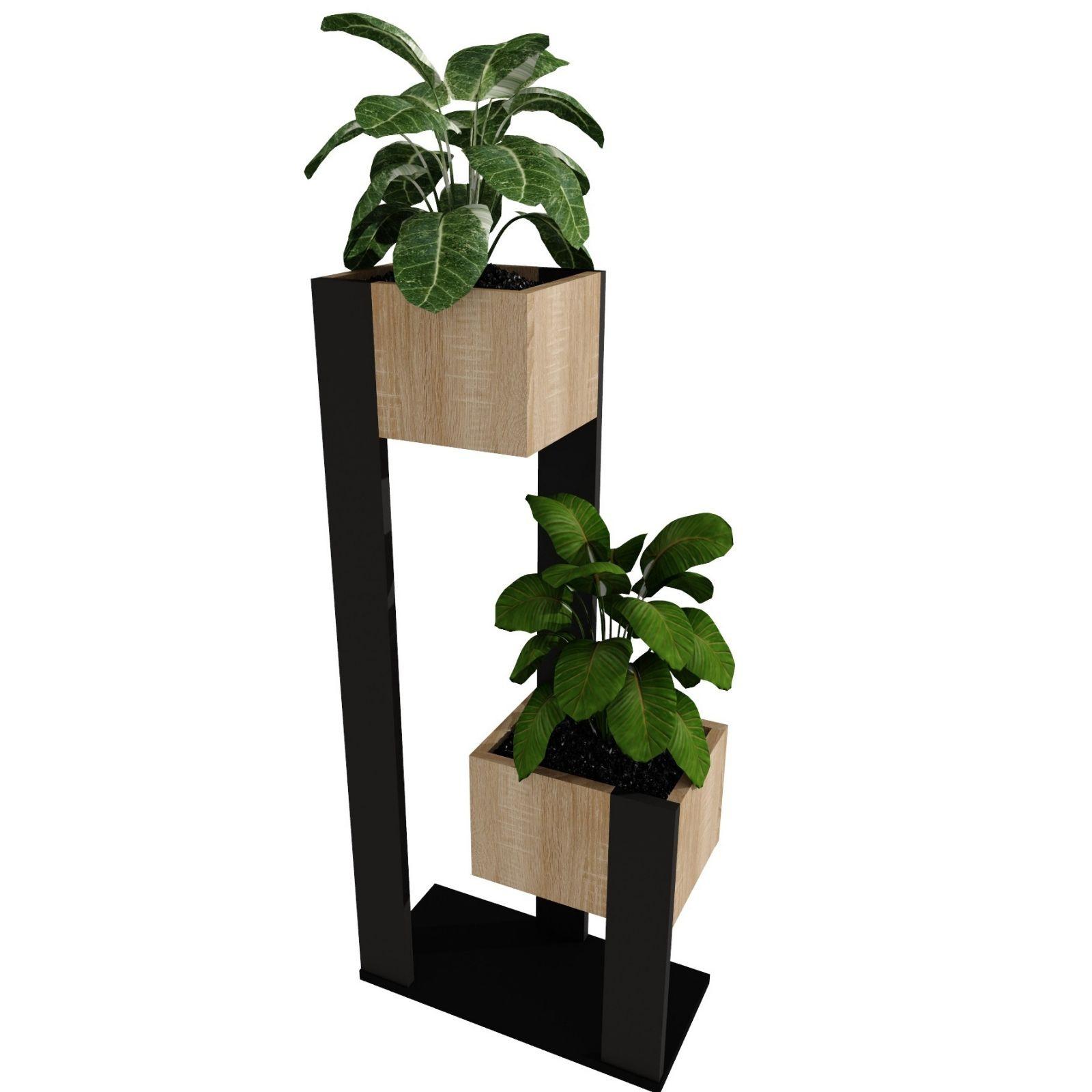 BLUMENSTÄNDER Duo 2 - Sonoma Eiche, Holzwerkstoff (23/98/49cm) - RAUMHIRSCH FURNITURE