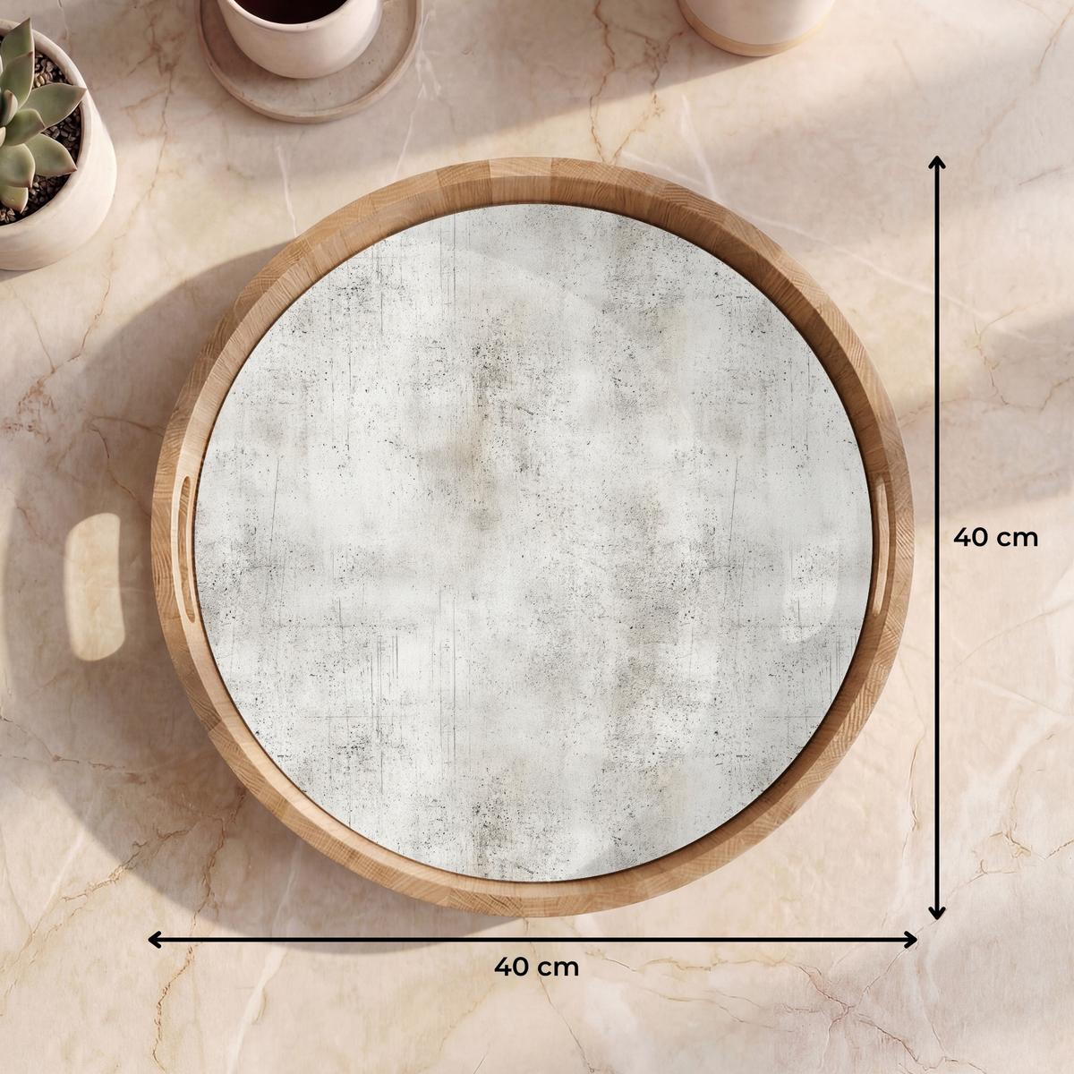 TABLETT Grau - Beton - Verwittert 40x40 cm - Hellgrau, Holz (40/5/5cm) - OnlyWow