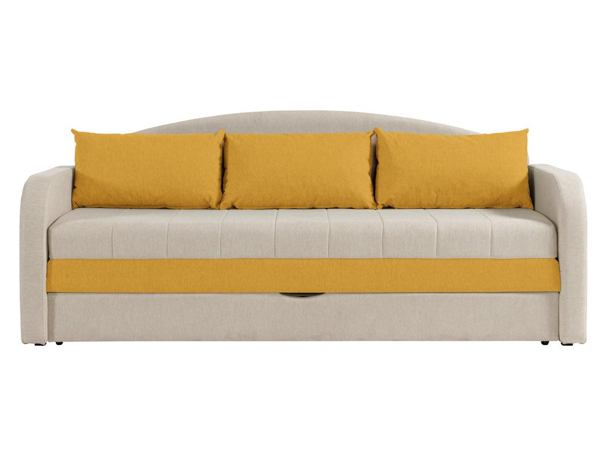 SCHLAFSOFA Tenus - Beige/Gelb, Holz/Textil (208/86/76cm) - MIRJAN24