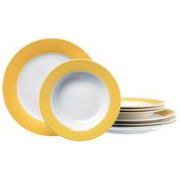 TAFELSERVICE Doppio Gelb 8-tlg. - Gelb, Keramik (2/2/2cm) - Ritzenhoff Breker