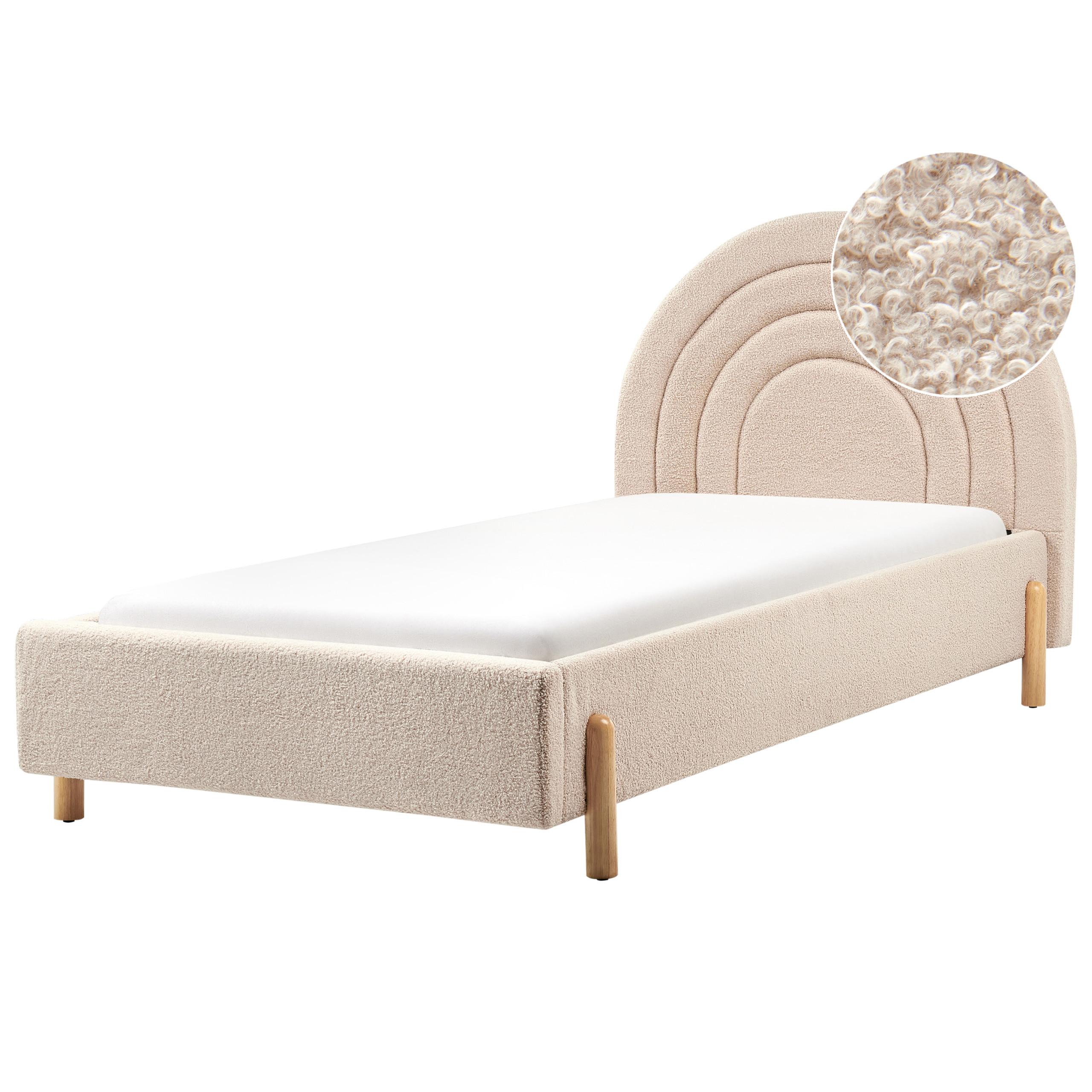 KINDERBETT 90x200 cm Beige Anet - Beige, Textil (90/200cm) - Beliani