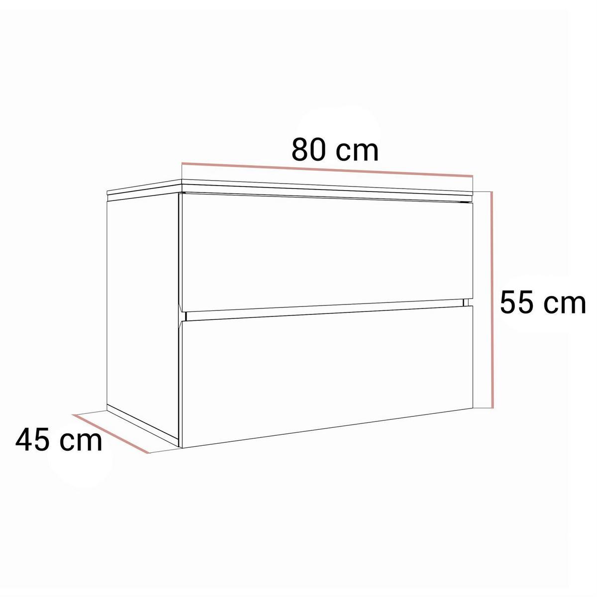 BADEZIMMERSCHRANK AURORA KASCHMIR GOLD - Kaschmir, Holzwerkstoff (80/55/45cm) - Lookway