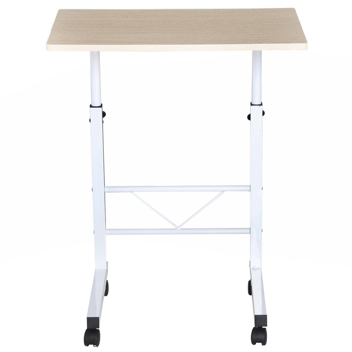 BEISTELLTISCH mit Rollen Ahorn - Ahornfarben, Kunststoff (60/40/78cm) - HOMCOM