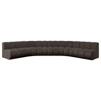 WOHNLANDSCHAFT modulares Sofa Montra-U1 - 490x174x70 cm Braun - Braun, Holzwerkstoff/Textil (490/70/174cm) - ALTDECOR