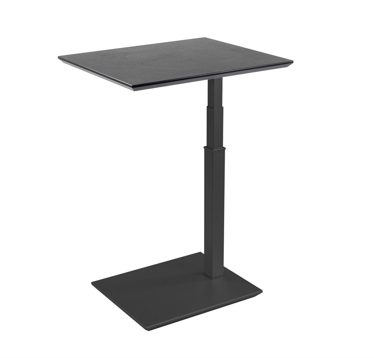 BEISTELLTISCH Cerelia 55x47x54 höhenverstellbar Anthrazit/Marmara Nero - Schwarz, Keramik (55/47/54cm) - 58aufmkessel