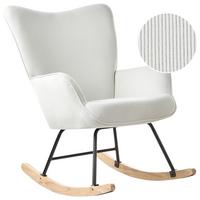 SCHAUKELSESSEL Cremeweiß Arset - Schwarz/Weiß, Textil (71/104/83cm) - Beliani