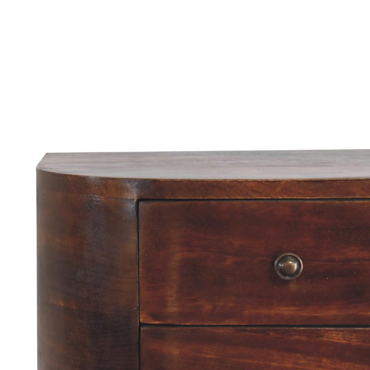 NACHTKASTEN Lunar Schwebend, 2 Schubladen, Dunkelbraun - Dunkelbraun/Messingfarben, Holz/Metall (45/25/30cm) - Artisan Furniture