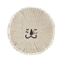 KURZFLOR-TEPPICH Beige 140 cm Badhani - Beige/Schwarz, Textil (140/140cm) - Beliani