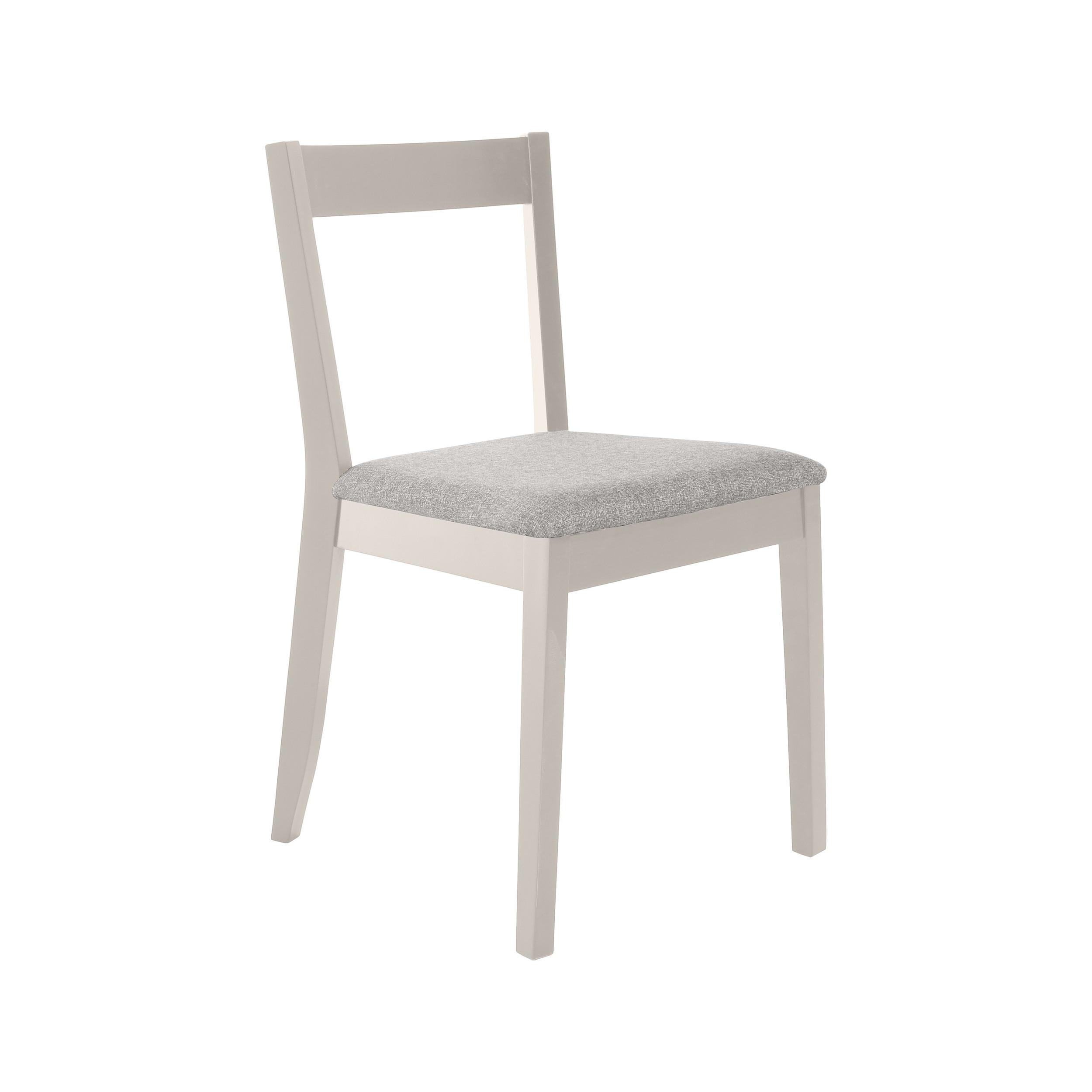 STUHL Moden mit kaschmirfarbenen Holzbeinen, Polsterstuhl, Hellgrau - Kaschmir/Hellgrau, Holz (45/84/45cm) - Beautysofa