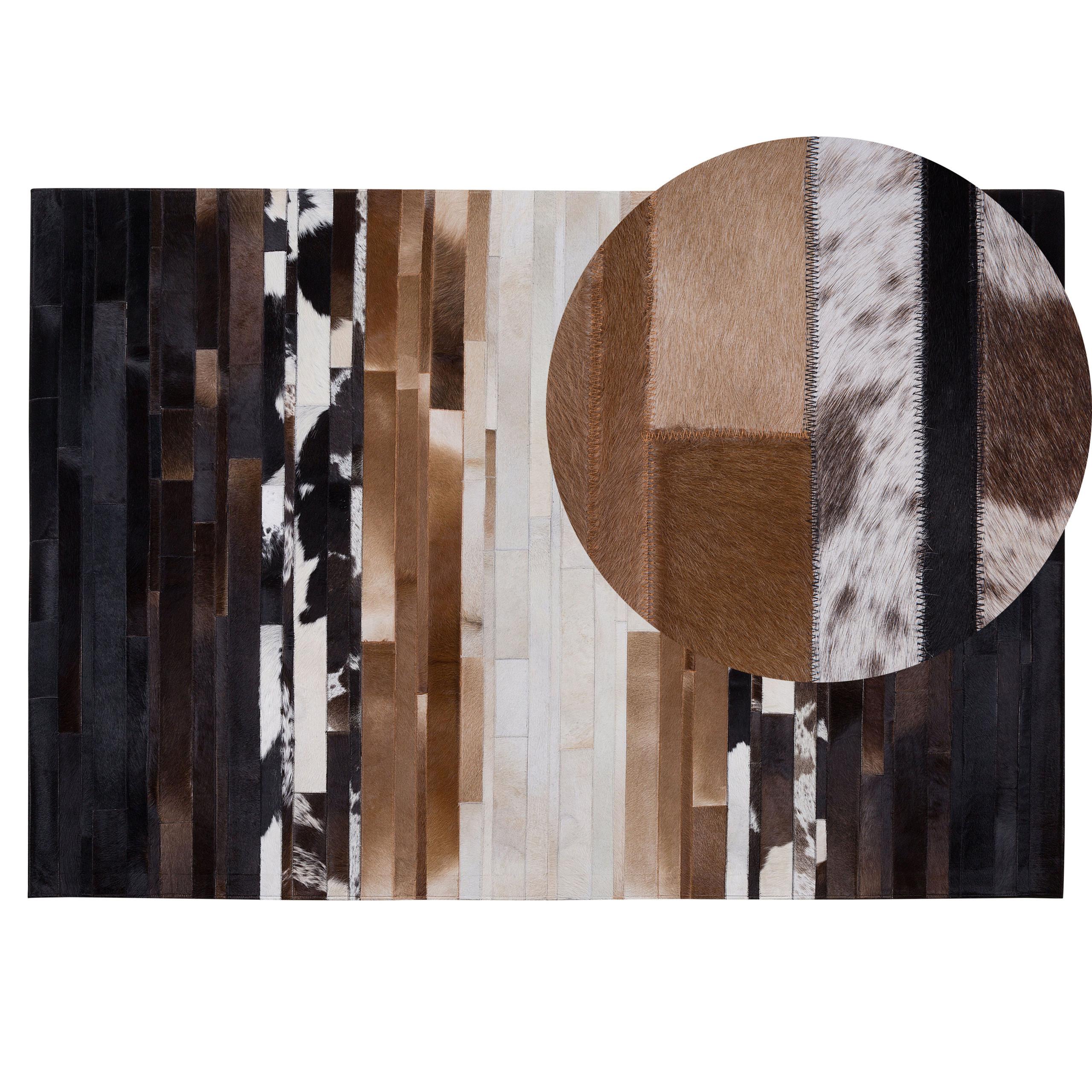 KURZFLOR-TEPPICH Dalyan 200/140 cm - Multicolor, Fell (140/200cm) - Beliani