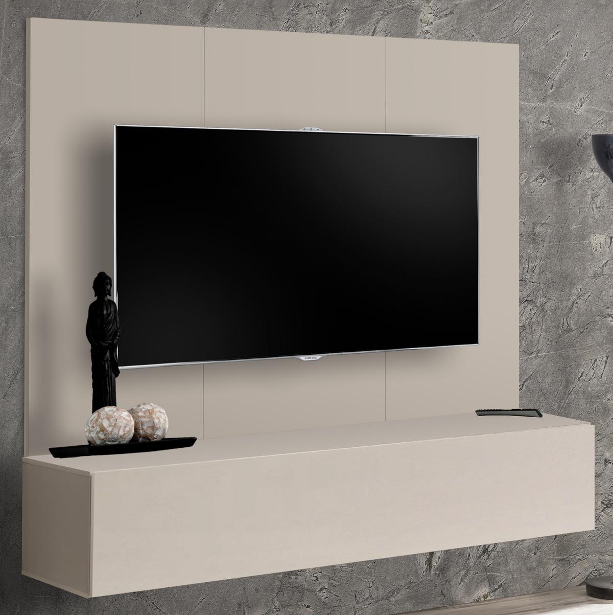 TV-LOWBOARD Kaschmir 160 cm hängend, Set inklusive Wandpaneel - Kaschmir, Holzwerkstoff (160/148/40cm) - Inn.Furn