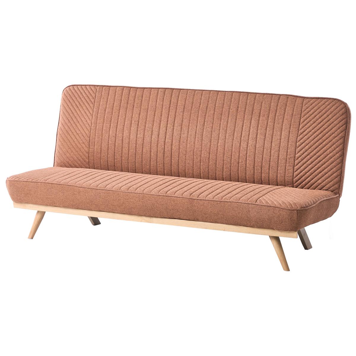 SCHLAFSOFA 2-Sitzer Stoff Goldbraun Kalfafel - Goldfarben/Braun, Textil (191/84/73cm) - Beliani