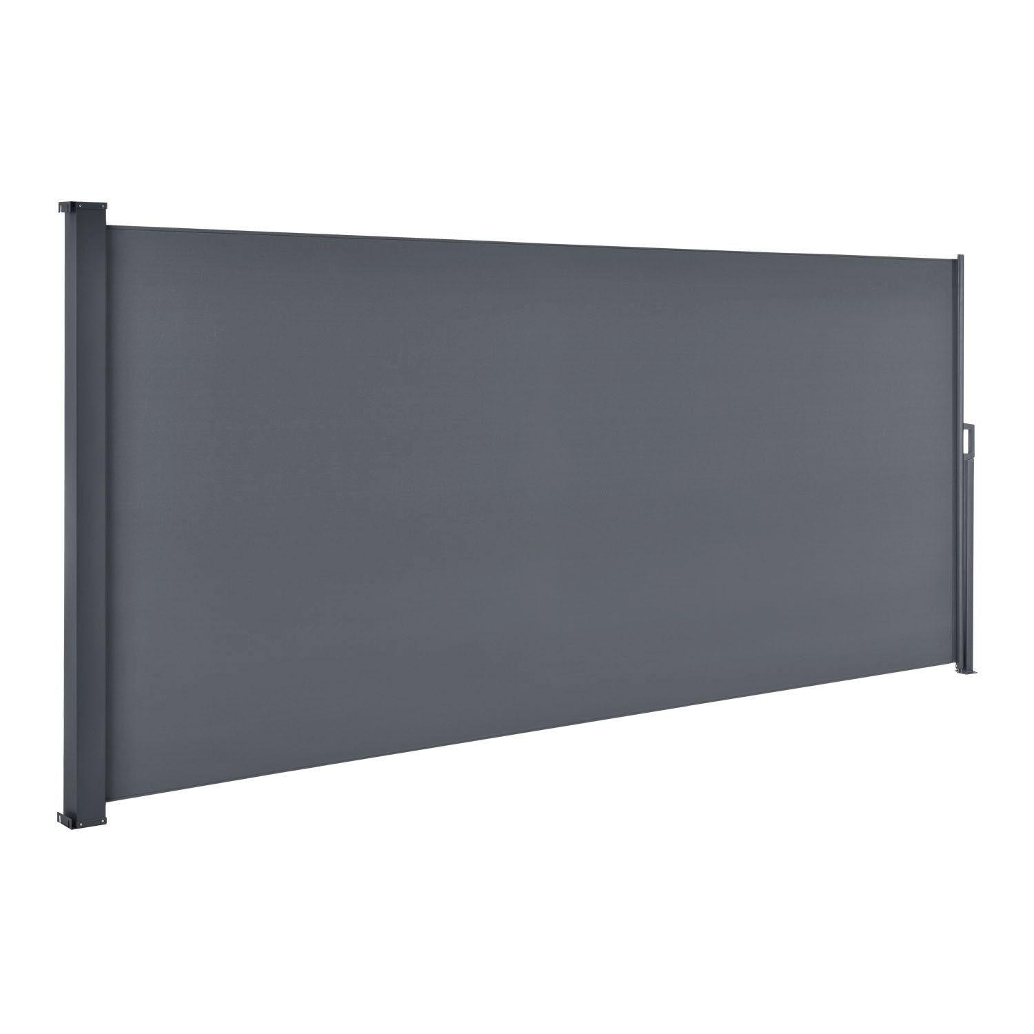 SEITENMARKISE Dubai dunkelgrau 500x180 cm - Grau, Kunststoff (500/180/500cm) - Juskys