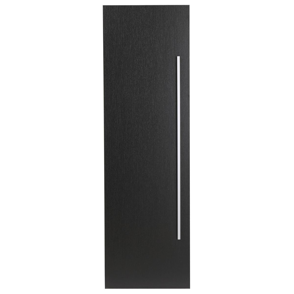 BAD HÄNGESCHRANK schwarz Mataro - Silberfarben/Schwarz, Holzwerkstoff (40/132/35cm) - Beliani