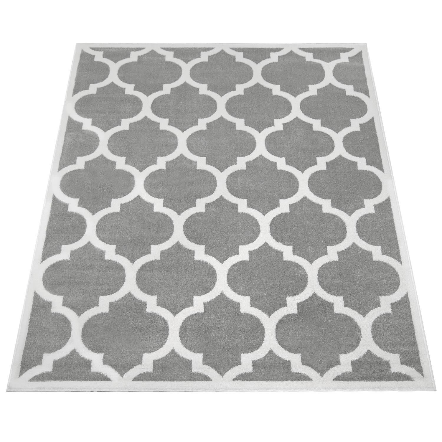 KURZFLORTEPPICH, im marokkanischen Stil, Grau, 120 x 170 cm - Grau, Textil (170/120cm) - KADIMA DESIGN