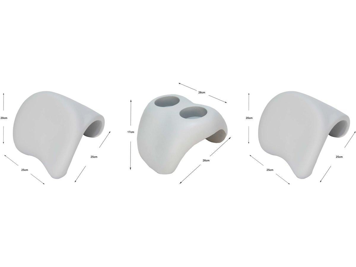 WHIRPOOL (AUFBLASBAR) lot de 2 appuie-têtes et 1 porte-gobelet pour spa weiss - Weiß, Kunststoff (23/25cm) - Habitat Garten