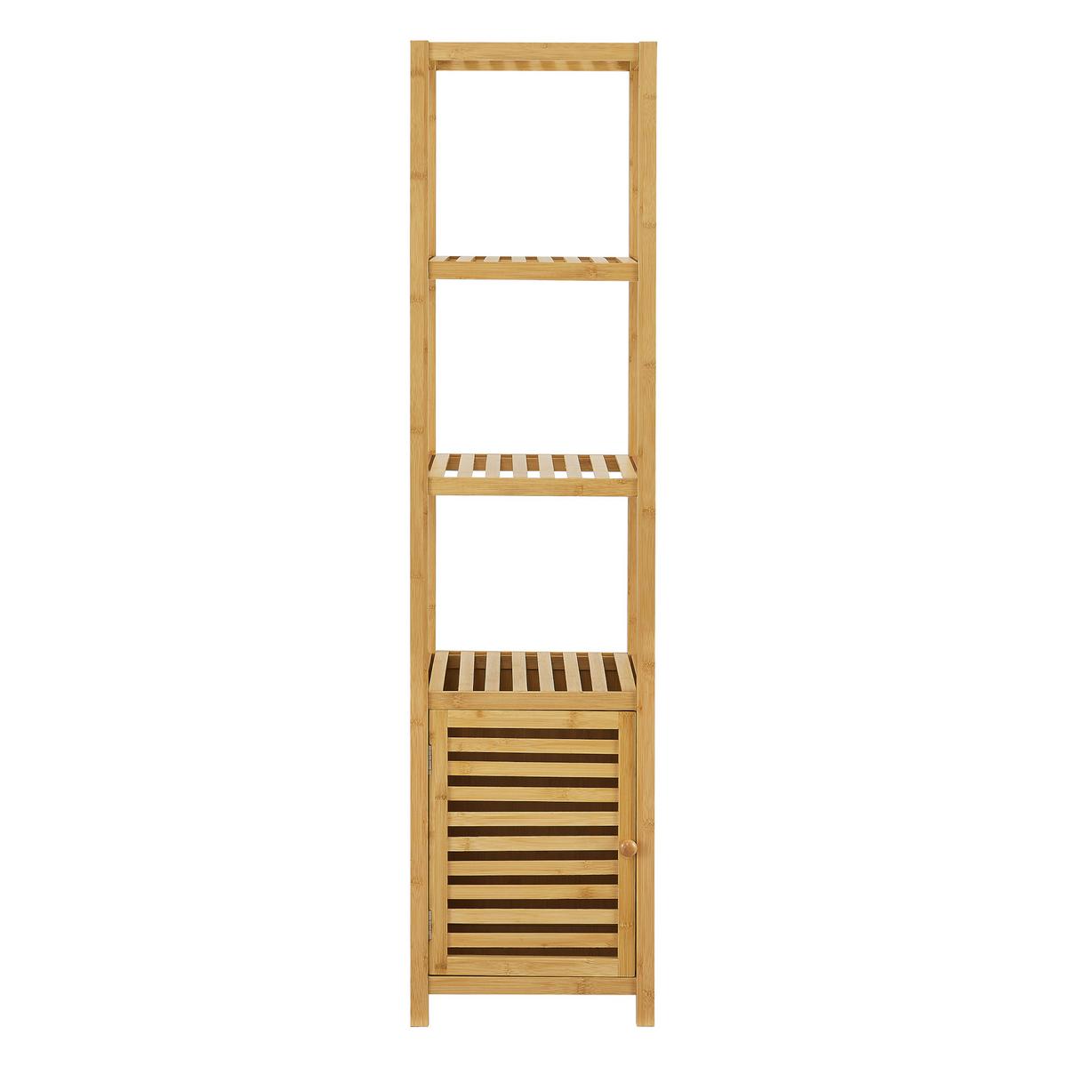 BADEZIMMERREGAL Liminka - Naturfarben, Holz (34/140/33cm) - [en.casa]