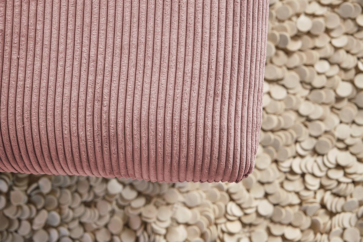 LONGSEAT CHAMRE Rosé Cord - Schwarz/Rosa, Textil/Metall (130/95/160cm) - KAWOLA